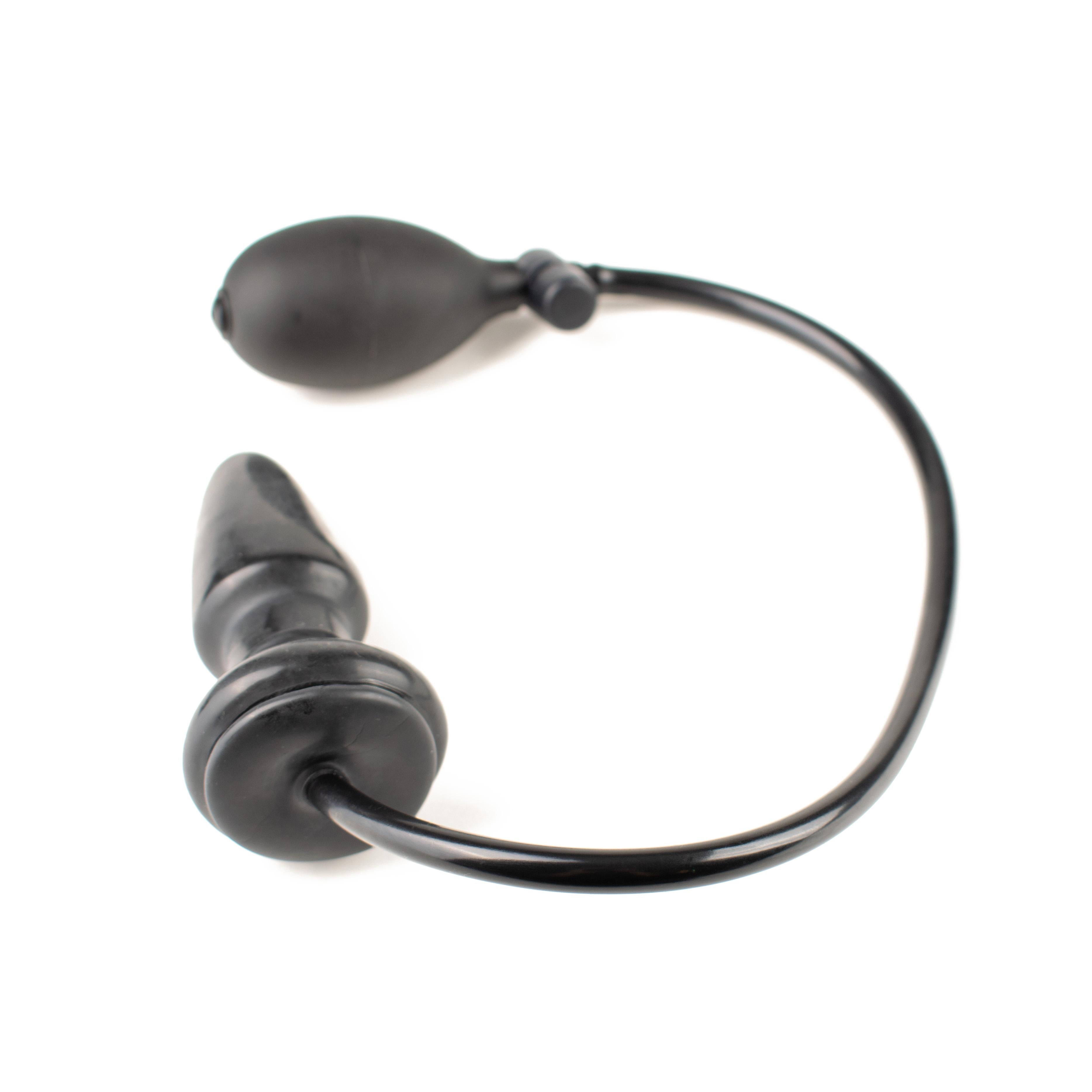 Rubberfashion Latex Butt Plug - Anal Plug - aufblasbarer Analplug mit Pumpe für Frauen und Männer